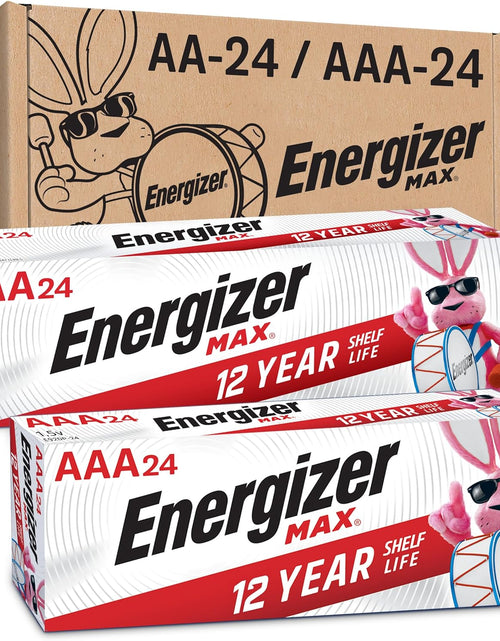 Load image into Gallery viewer, AA Batteries and AAA Batteries, 24 Max Double a Batteries and 24 Max Triple a Batteries Combo Pack, 48 Count
