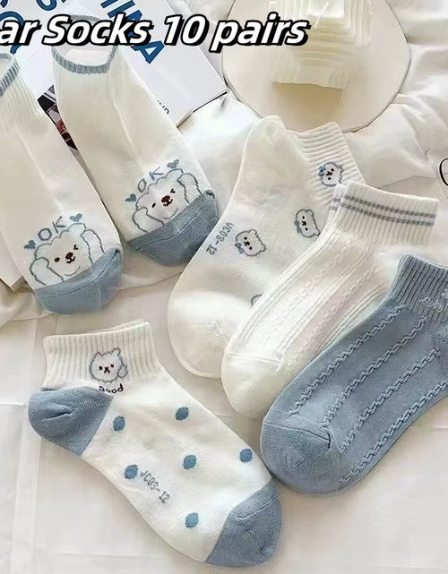 Load image into Gallery viewer, 5 Pairs Womens Socks Lovely Cow Pattern Short Socks Creative Printing Socks Ankle Sock
