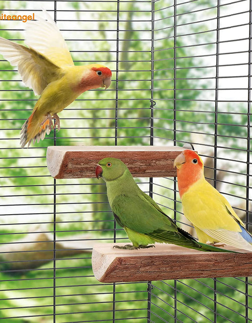 Load image into Gallery viewer, Parrot Cage Perch, Wooden Platform for Birds (2 Packs)
