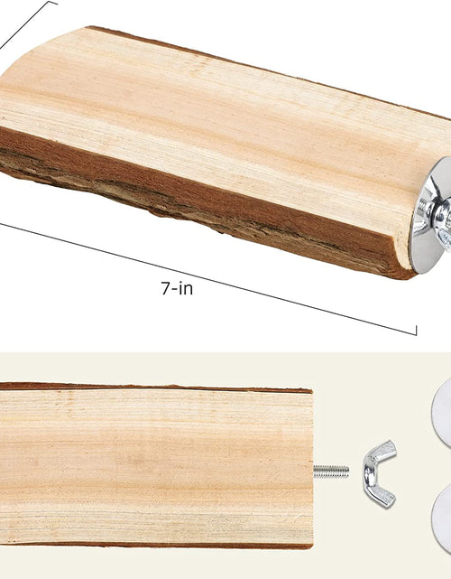 Load image into Gallery viewer, Parrot Cage Perch, Wooden Platform for Birds (2 Packs)
