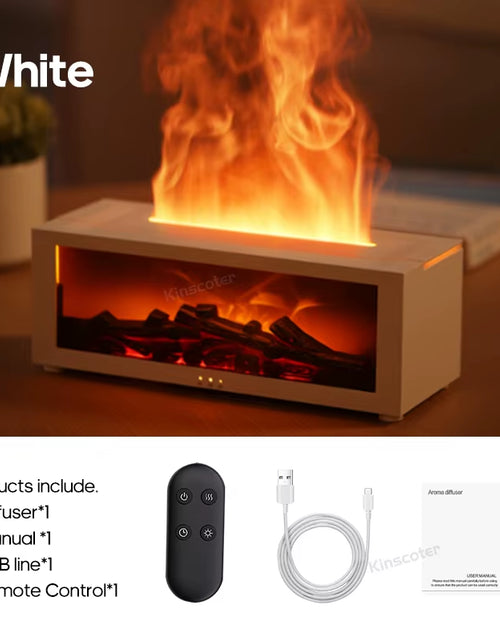 Load image into Gallery viewer, Creative Fireplace Aroma Diffuser Simulated Flame Humidifier Essential Oil Desktop Air Humidifier Mist Home Office Holiday Gift
