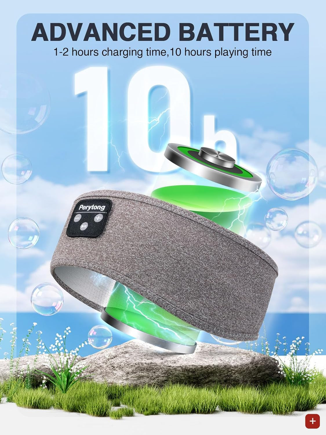 Sleep Headphones Bluetooth Headband, Soft Sleeping Wireless Music Sport Headbands,Long Time Play Sleeping Headsets with Built in Speakers Perfect for Sleep,Workout,Running,Yoga,Travel