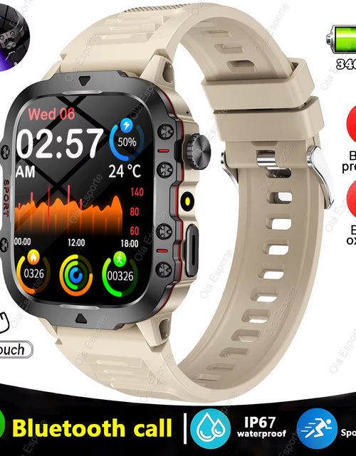 Load image into Gallery viewer, Original Men Smartwatch Flashlight Bluetooth Call Fitness Clock IP68 Waterproof Sports Men for Android IOS Smart Watch 2025 New
