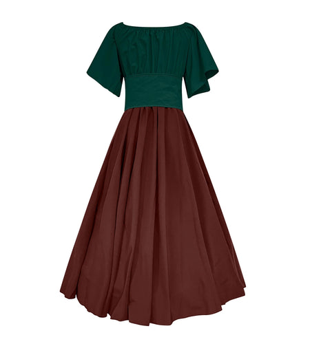 Womens Renaissance Faire Dresses Medieval Irish Traditional plus Size Dresses Ruffle over Dress Corset Retro Cosplay Gown