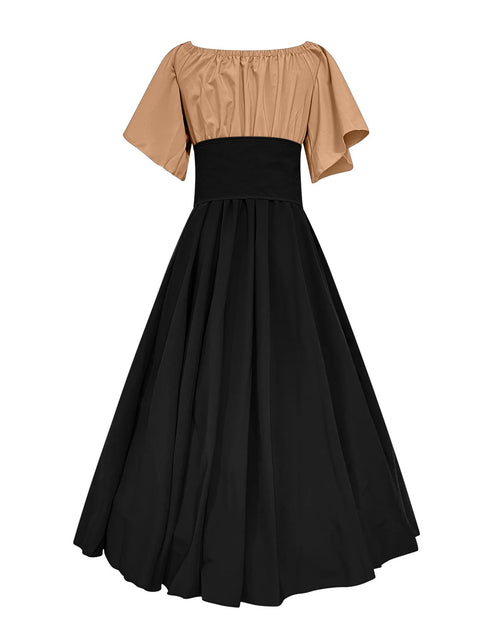 Load image into Gallery viewer, Womens Renaissance Faire Dresses Medieval Irish Traditional plus Size Dresses Ruffle over Dress Corset Retro Cosplay Gown
