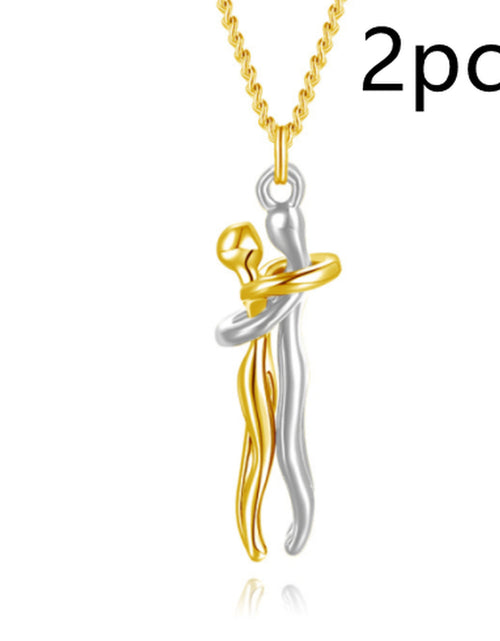 Load image into Gallery viewer, Love Hug Necklace Unisex Men Women Couple Jewelry Simple Temperament Clavicle Chain Valentines Day Lover Gift
