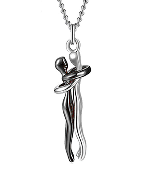 Load image into Gallery viewer, Love Hug Necklace Unisex Men Women Couple Jewelry Simple Temperament Clavicle Chain Valentines Day Lover Gift
