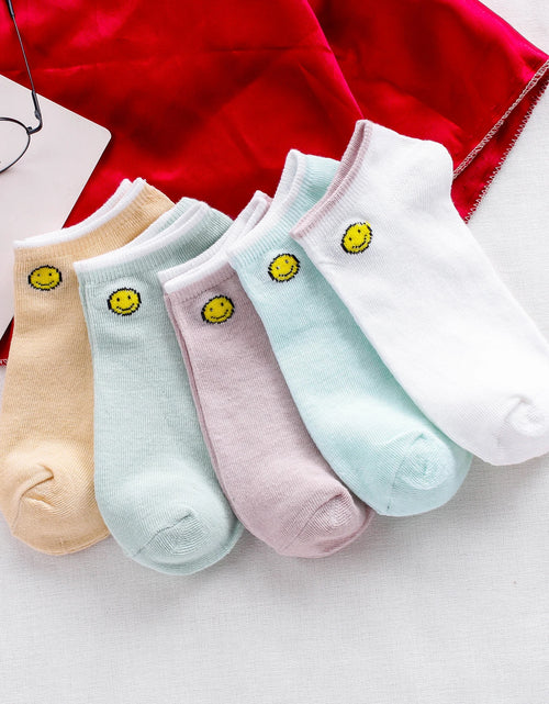 Load image into Gallery viewer, 5 Pairs Womens Socks Lovely Cow Pattern Short Socks Creative Printing Socks Ankle Sock
