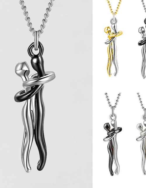 Load image into Gallery viewer, Love Hug Necklace Unisex Men Women Couple Jewelry Simple Temperament Clavicle Chain Valentines Day Lover Gift
