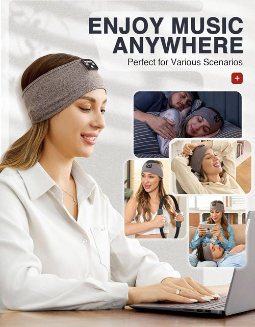 Load image into Gallery viewer, Sleep Headphones Bluetooth Headband, Soft Sleeping Wireless Music Sport Headbands,Long Time Play Sleeping Headsets with Built in Speakers Perfect for Sleep,Workout,Running,Yoga,Travel
