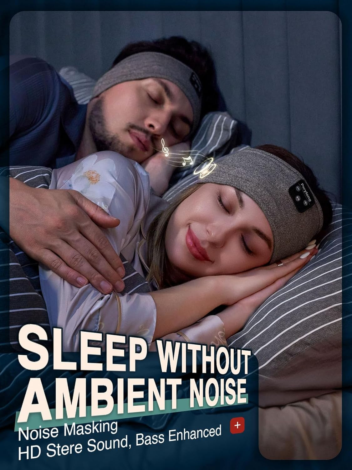 Sleep Headphones Bluetooth Headband, Soft Sleeping Wireless Music Sport Headbands,Long Time Play Sleeping Headsets with Built in Speakers Perfect for Sleep,Workout,Running,Yoga,Travel