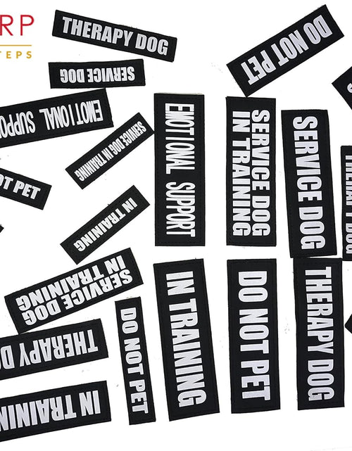 Load image into Gallery viewer, Reflective Service Dog Patches with Hook Backing for Service Animal Vests /Harnesses Small (4.6 X 1) Inch
