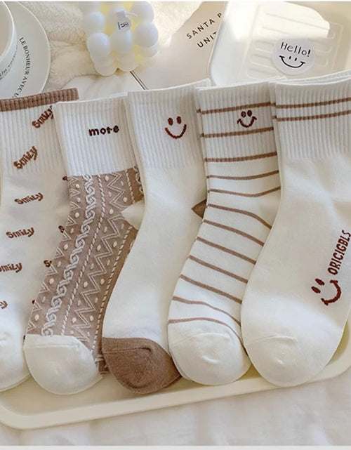 Load image into Gallery viewer, 5 Pairs Womens Socks Lovely Cow Pattern Short Socks Creative Printing Socks Ankle Sock
