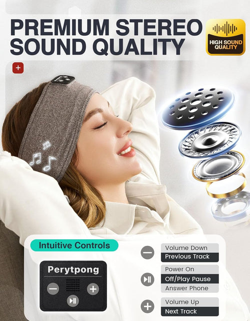 Load image into Gallery viewer, Sleep Headphones Bluetooth Headband, Soft Sleeping Wireless Music Sport Headbands,Long Time Play Sleeping Headsets with Built in Speakers Perfect for Sleep,Workout,Running,Yoga,Travel
