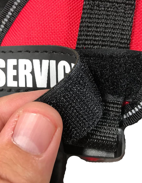 Load image into Gallery viewer, Reflective Service Dog Patches with Hook Backing for Service Animal Vests /Harnesses Small (4.6 X 1) Inch
