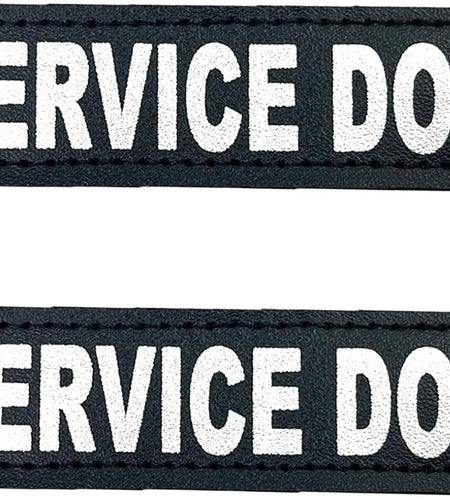 Reflective Service Dog Patches with Hook Backing for Service Animal Vests /Harnesses Small (4.6 X 1) Inch