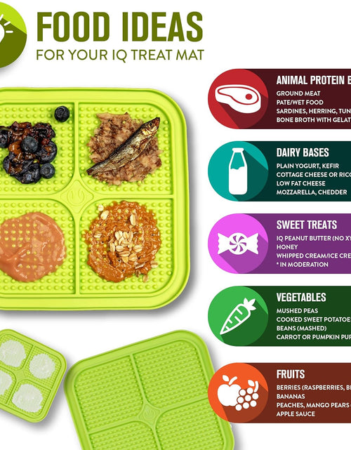 Load image into Gallery viewer, IQ Treat Lick Mat for Dogs, Dog Slow Feeder &amp; Cat Lick Mats | Great Alternative to Slow Feeder Dog Bowls &amp; Cat Slow Feeders | Perfect Dog Licking Mat, Cat Puzzle Feeder &amp; Dog Enrichment Toys
