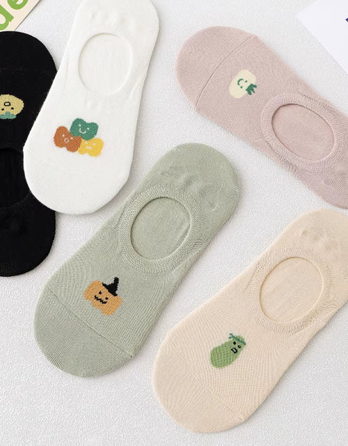 Load image into Gallery viewer, 5 Pairs Womens Socks Lovely Cow Pattern Short Socks Creative Printing Socks Ankle Sock
