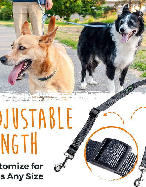 Load image into Gallery viewer, Double Dog Leash | Dual Dog Leash, Two Dog Leash, Multiple Dog Leash for 2 Dogs, Double Leash for Dogs, Leash Splitter for Large and Small Dogs, 2 Dog Leash, Double Clip Dog Leash Coupler
