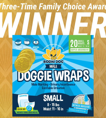 Disposable Male Dog Diapers | Super Absorbent Leak-Proof Fit | Premium Adjustable Male Dog Pee Wraps with Moisture Control & Wetness Indicator | 20 Count Small Size