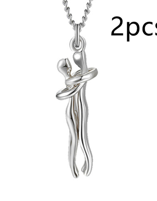 Load image into Gallery viewer, Love Hug Necklace Unisex Men Women Couple Jewelry Simple Temperament Clavicle Chain Valentines Day Lover Gift
