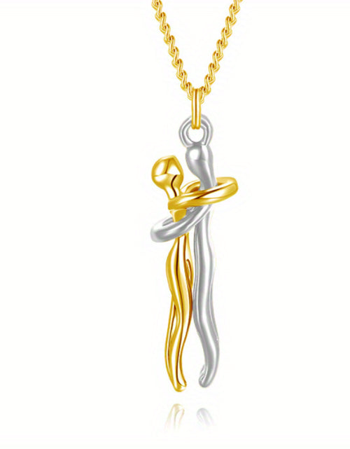 Load image into Gallery viewer, Love Hug Necklace Unisex Men Women Couple Jewelry Simple Temperament Clavicle Chain Valentines Day Lover Gift
