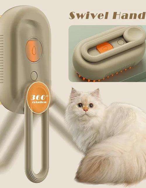 Load image into Gallery viewer, 3In1 Cat Steam Brush Steamy Dog Brush Electric Anti-Splashing Brush with Steam Spray Massage Pet Grooming Comb Hair Removal Comb
