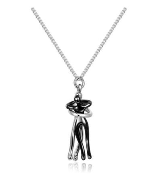 Load image into Gallery viewer, Love Hug Necklace Unisex Men Women Couple Jewelry Simple Temperament Clavicle Chain Valentines Day Lover Gift
